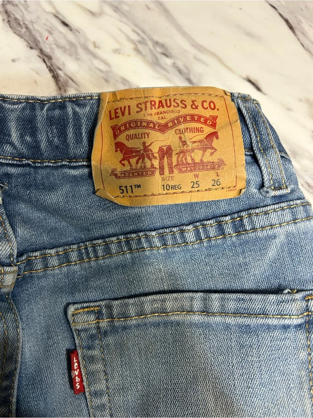 Levi's boys Light Wash Skinny Jeans